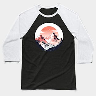 Red Sun Mountain Baseball T-Shirt